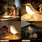 Lámpara LED con forma de pájaro y control táctil